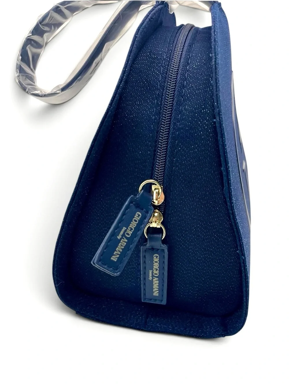 Giorgio Armani Beauty Blue Vanity Cosmetic Bag Travel Case NIB